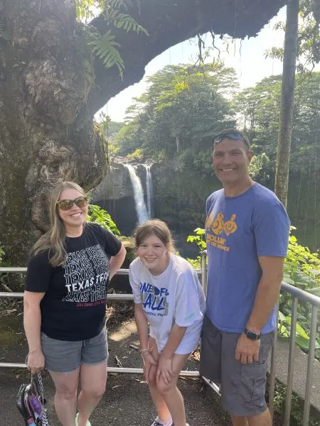 Stephanie's family at Rainbow Falls