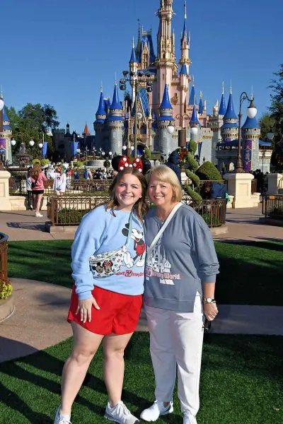 Savannah and her mom at the castle