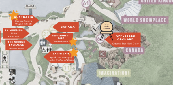 Food and Wine Festival - Refreshment Port booth location map