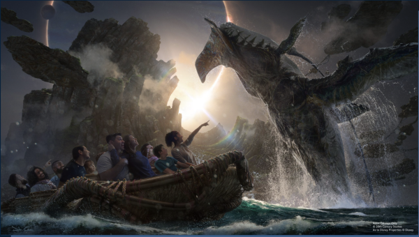 Concept art for Avatar ride at Disneyland California Adventure