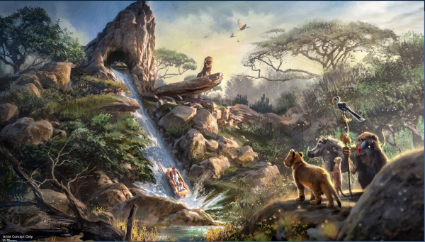 Lion King themed attraction concept art