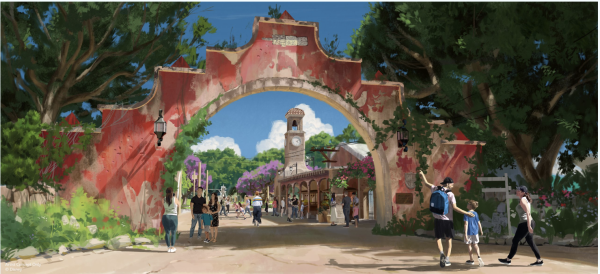 Entrance to Tropical Americas concept art