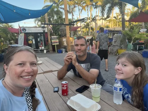 Stephanie's family at the South Maui Gardens