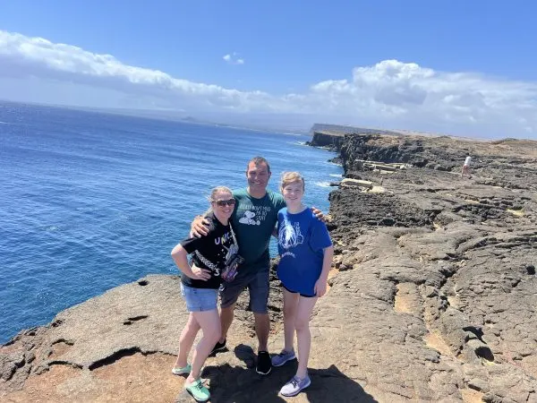 Stephanie's family at the Southern Most point of the US