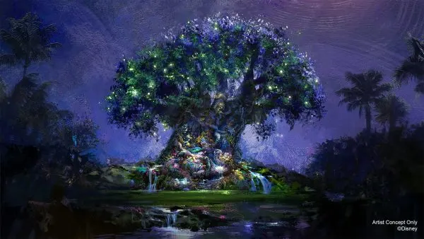 tree of life nighttime overlay for 50th