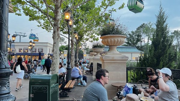 benches and seating area in france pavilion - epcot