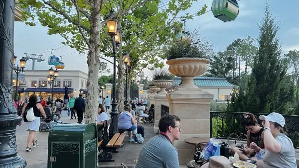 benches and seating area in france pavilion - epcot