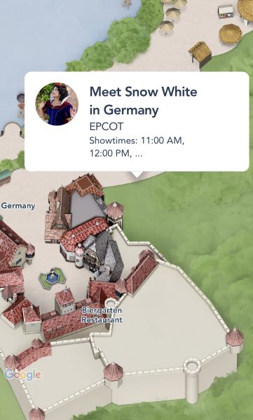 Snow White map location Germany - Epcot