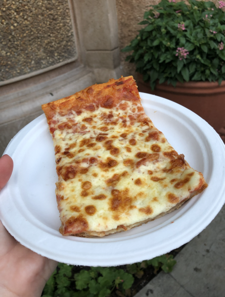 cheese pizza from pizza al taglio - epcot - italy pavilion