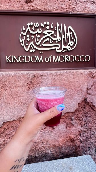 frozen citrus-pomegranate slush - oasis sweets & sips - epcot Morocco