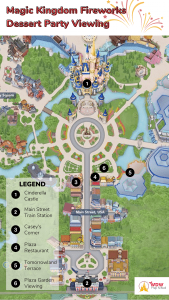 magic kingdom dessert party viewing map
