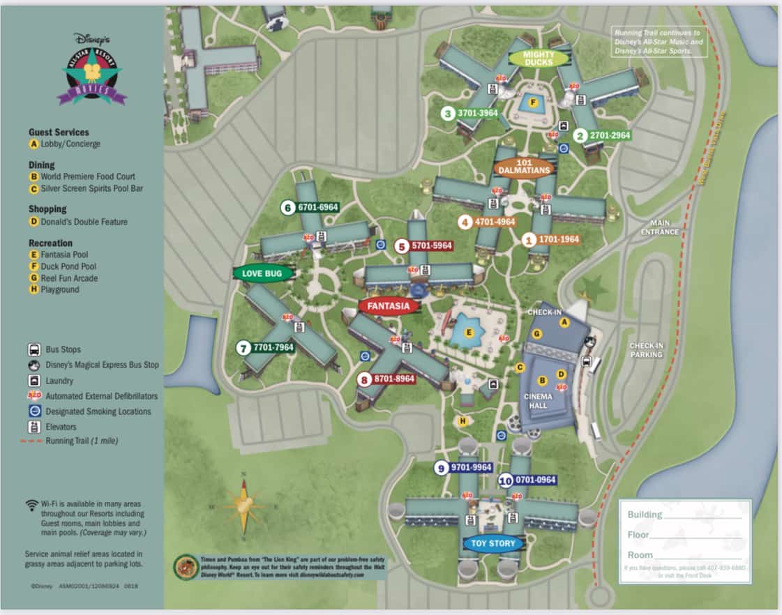 All-Star Movies Resort Map - Theme Park Professor