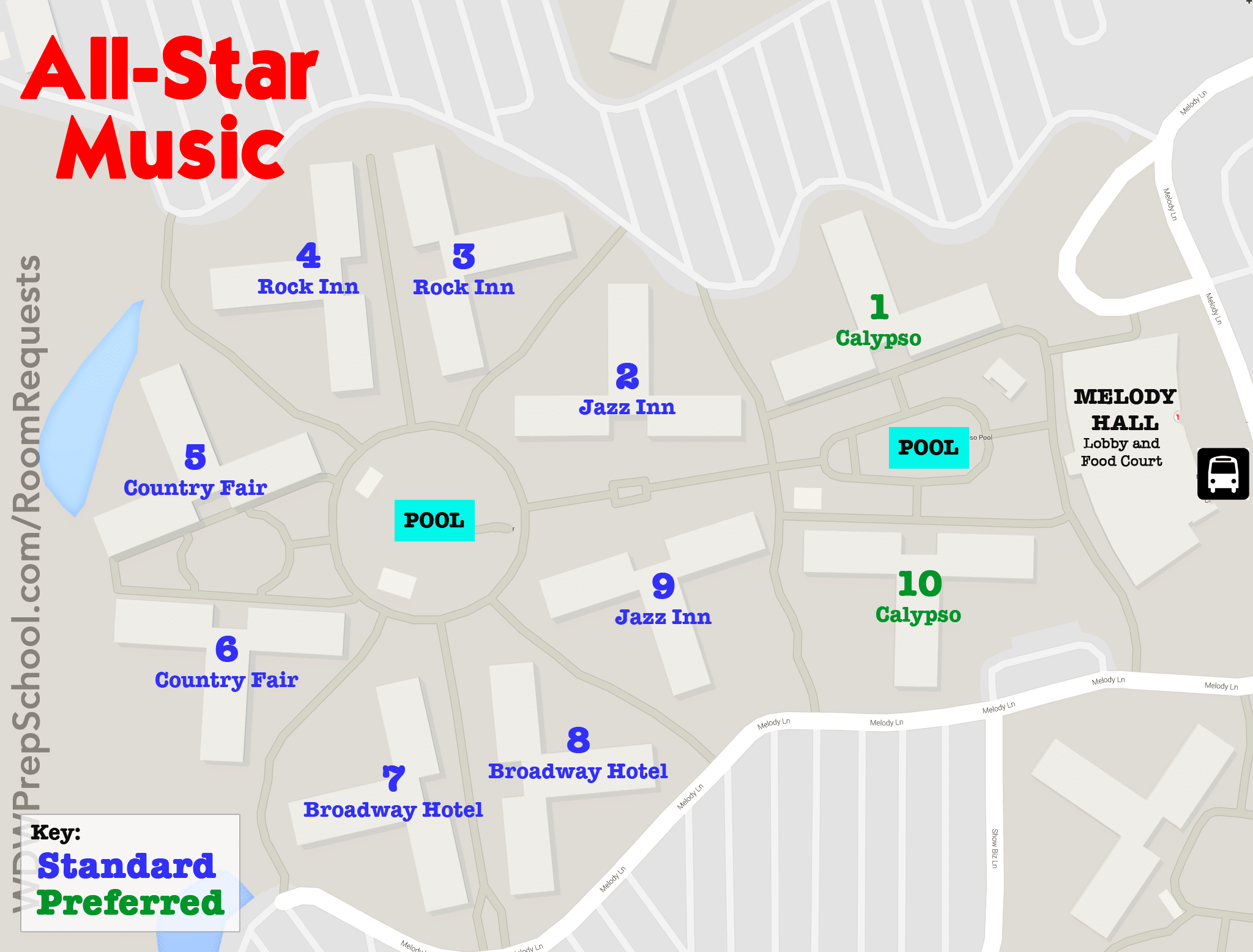 All-Star Music Resort Maps