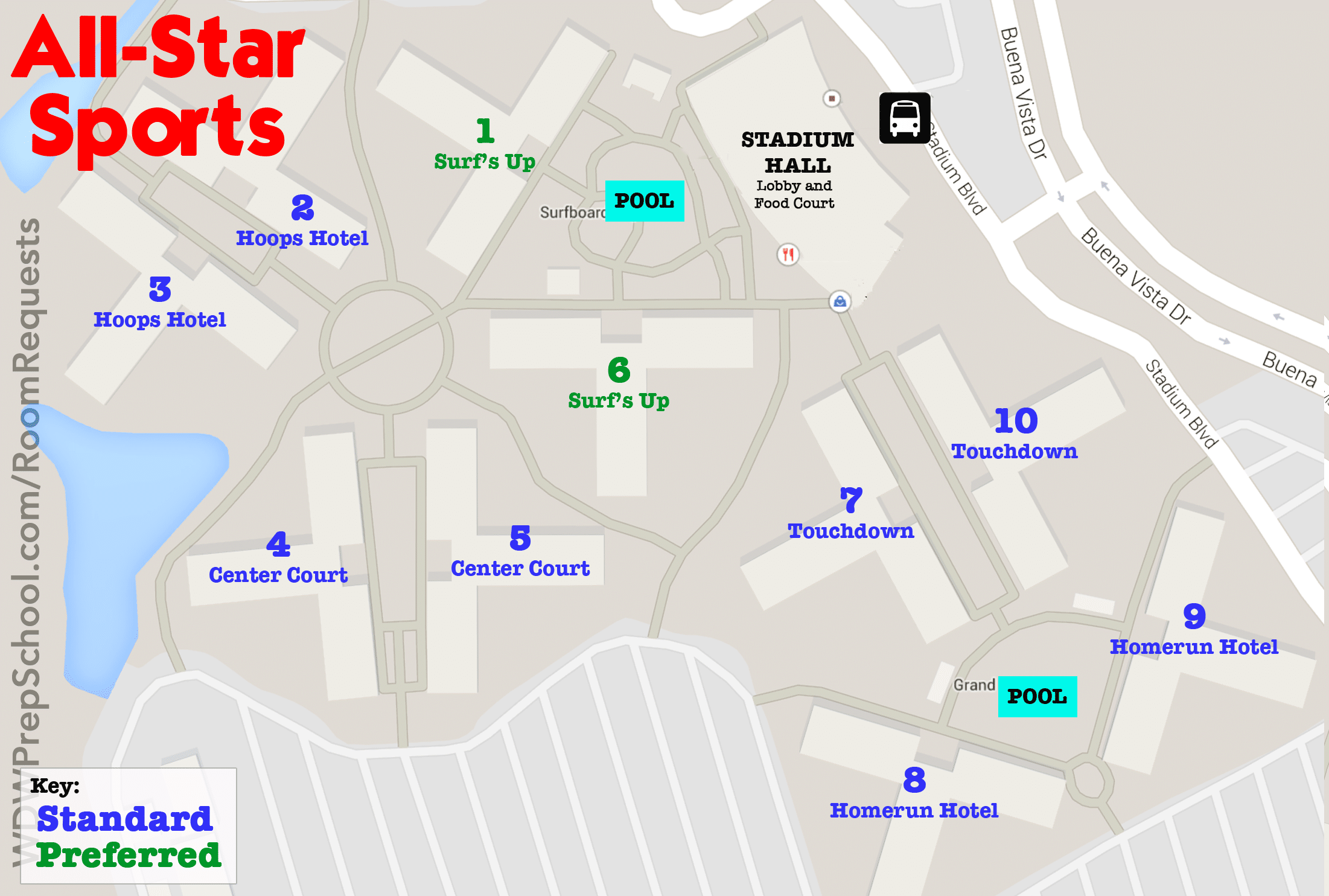 All-Star Sports Resort Maps