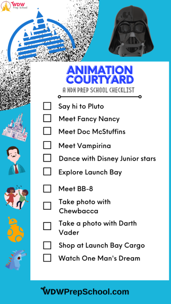 checklist for animation courtyard at hollywood studios
