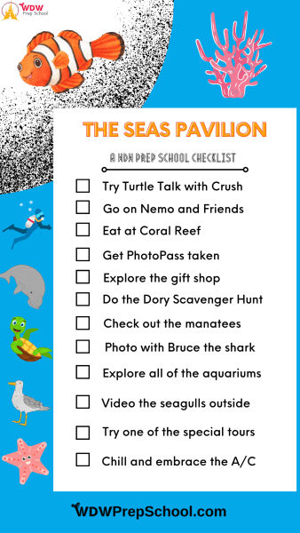 the seas pavilion checklist - epcot