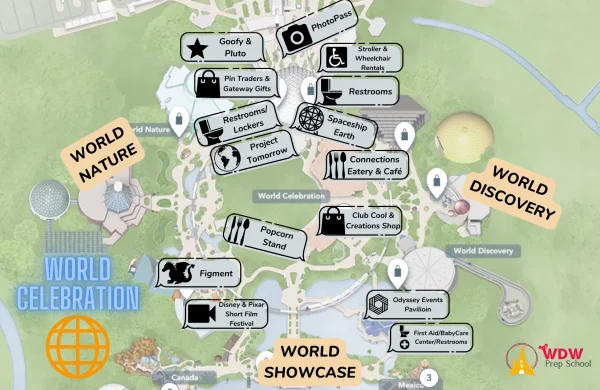 world celebration - epcot - map