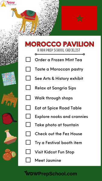 Morocco pavilion checklist - epcot