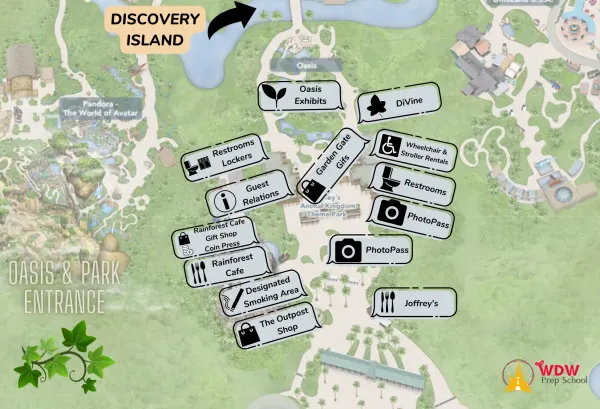 oasis and animal kingdom entrance map