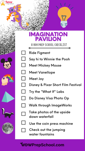 imagination pavilion checklist - epcot