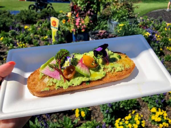avocado toast - sunshine griddle - flower and garden 2022