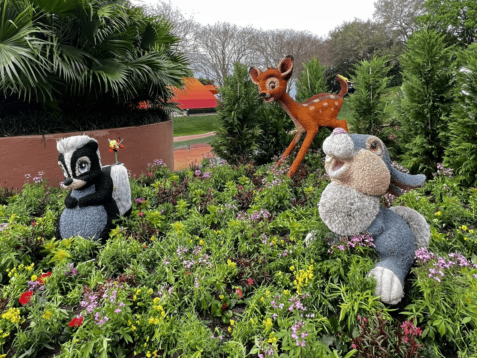 Epcot 2022 Flower and Garden Festival - Bambi and Friends topiaries