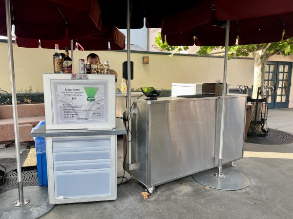 bar cart near hollywood brown derby and outside animation courtyard