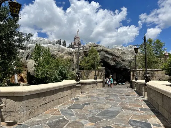 exterior of be our guest with castle