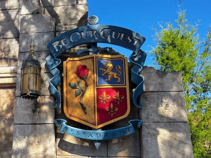 be our guest restaurant sign