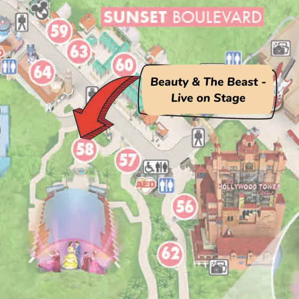 beauty and the beast live on stage location at hollywood studios