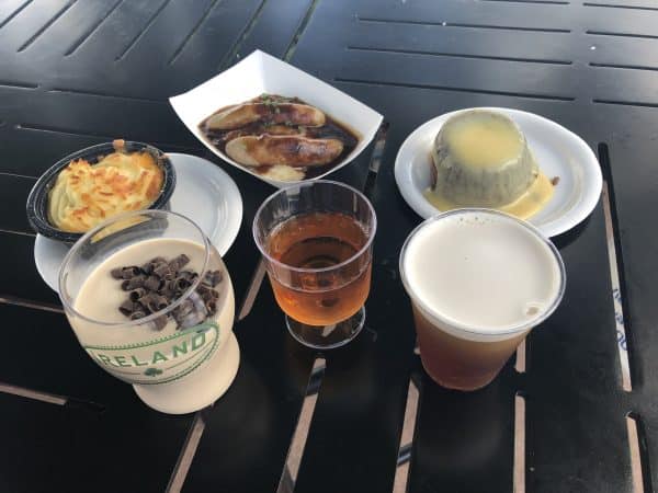 All of the Ireland menu items at Epcot Food and Wine