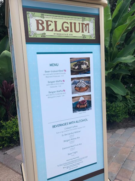 belgium menu - epcot food and wine 2022