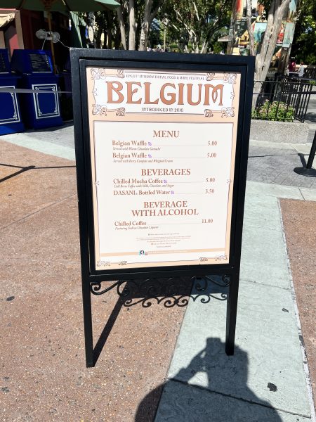 belgium - breakfast menu - epcot food and wine 2022