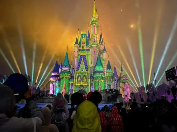 Castle fireworks projections