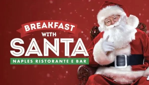 breakfast with santa at naples ristorante e bar in downtown disney