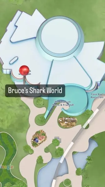 bruce's shark world in the seas pavilion at epcot