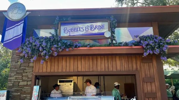 bubbles and brine booth at epcot for disney100