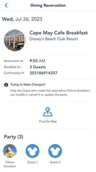 breakfast reservation for cape may cafe