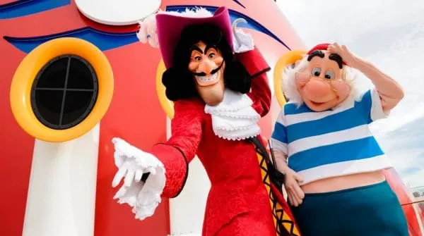 Captain Hook and Smee on the Disney Cruise Line