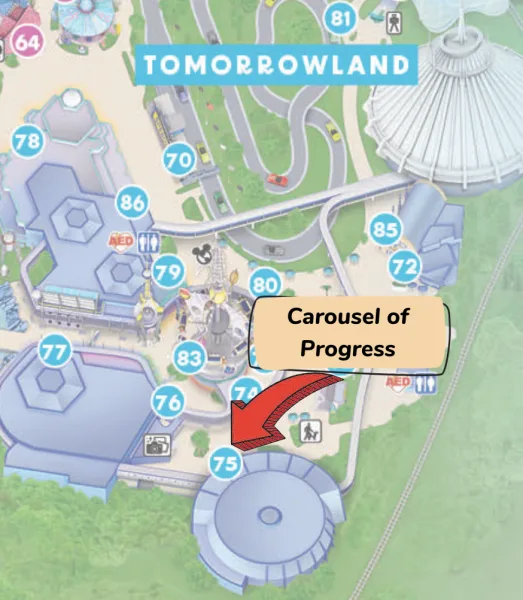 carousel of progress location at magic kingdom
