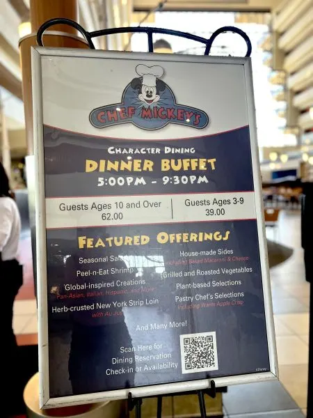 chef mickey's dinner buffet poster