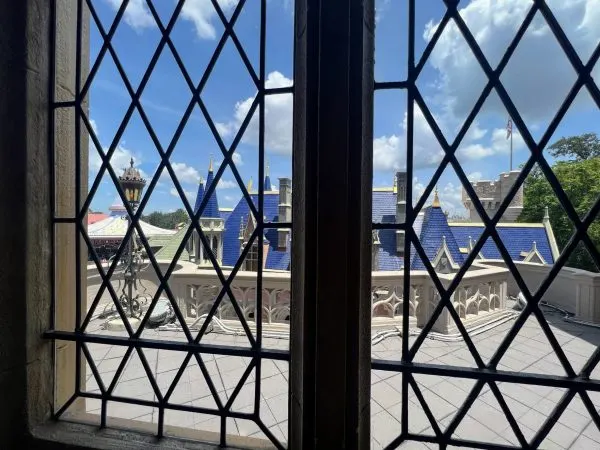 window view from cinderella's royal table