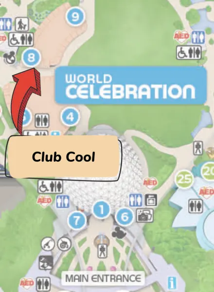 club cool location at epcot