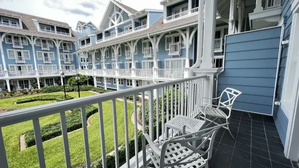 beach club resort guest room balcony