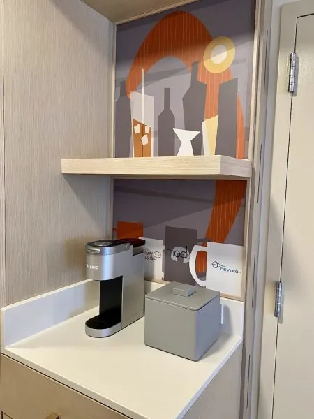 contemporary rooms keurig coffee maker