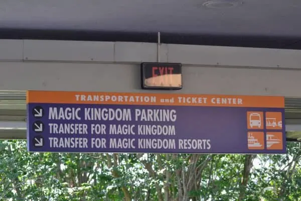 transportation and ticket center sign