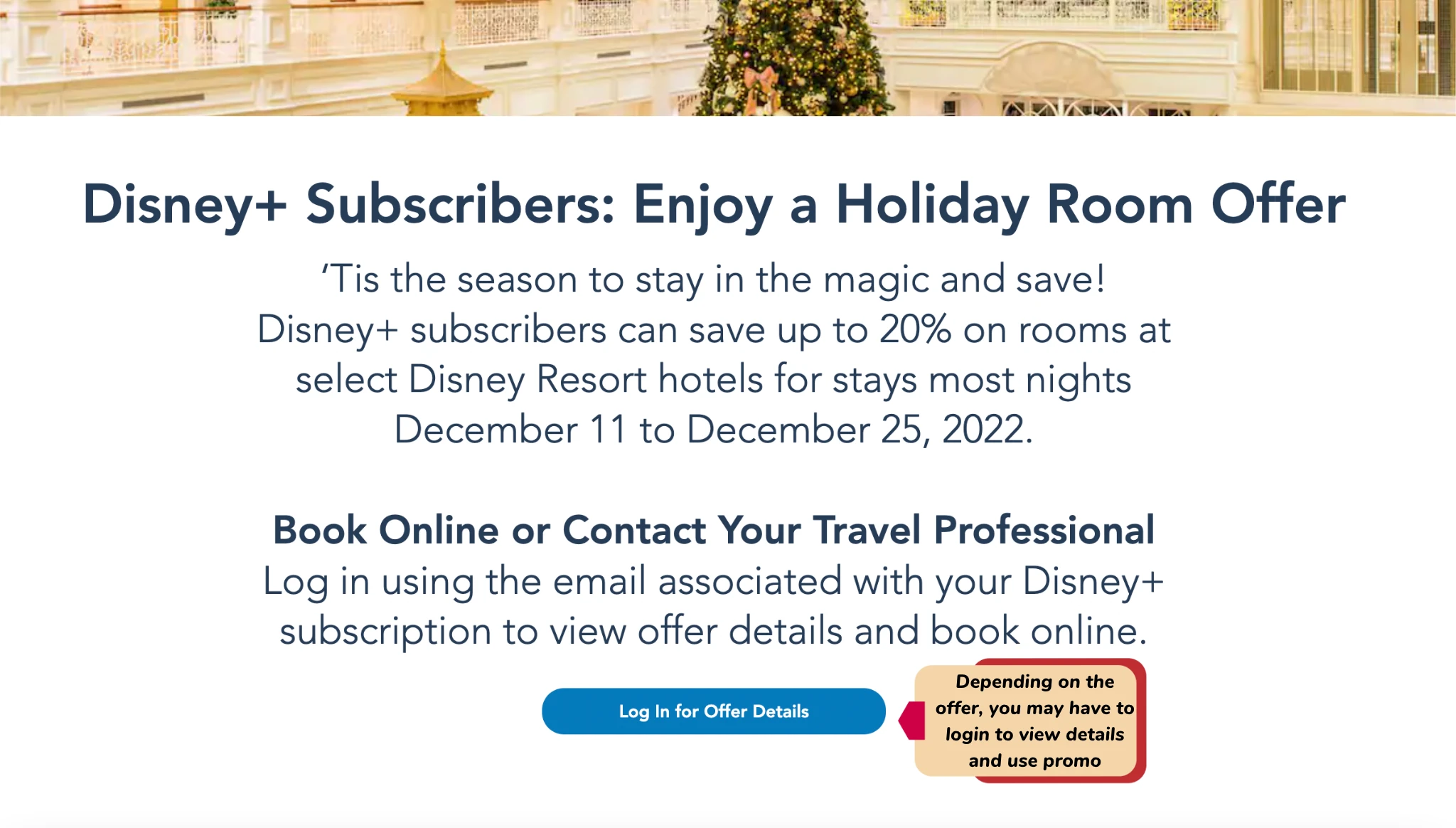 login to view special offer disney world discount