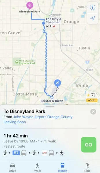 Disneyland Public Transportation