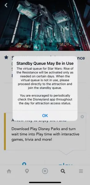 rise of the resistance virtual queue standby line disneyland