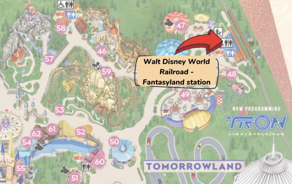 walt disney world railroad fantasyland map location